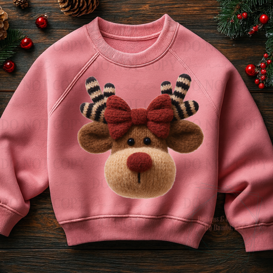 Faux Fluffy Yarn Reindeer 3