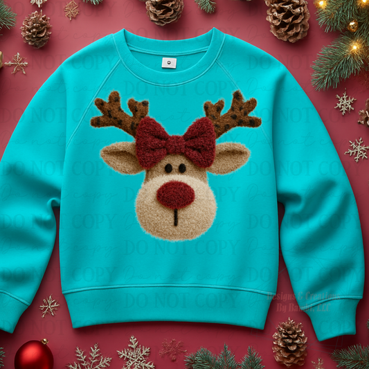 Faux Fluffy Yarn Reindeer 4