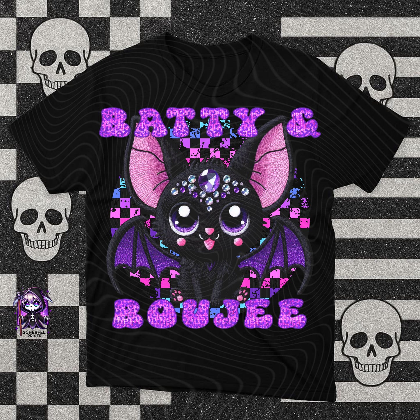 Faux Glitter Batty and Boujee