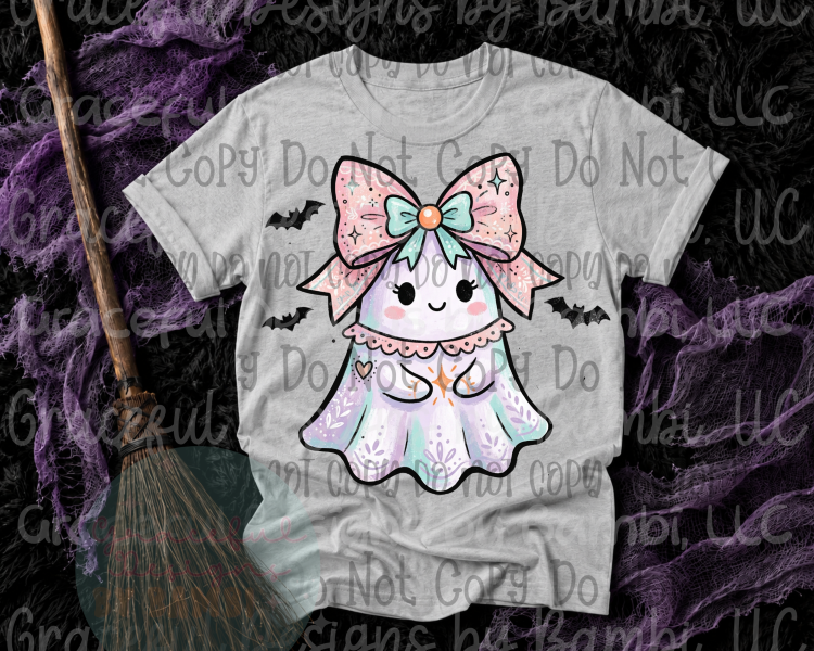 Faux Halographic Ghost with Bats