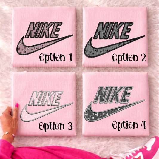 Faux Lace Nike with Faux Embroidery Outline Version 2
