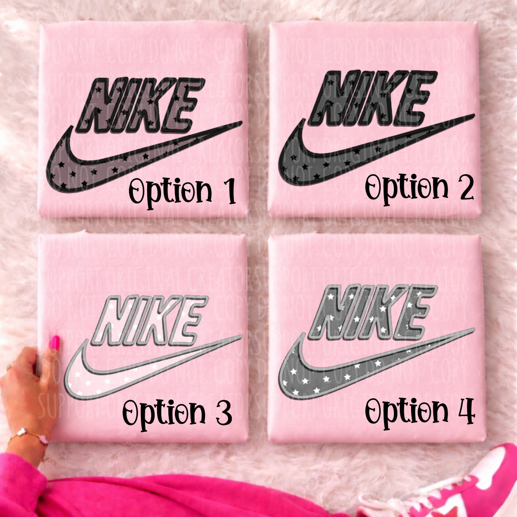 Faux Lace Nike with Faux Embroidery Outline Version 3