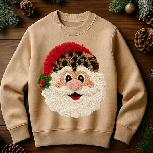 Faux Latch Hook Yarn Santa 5
