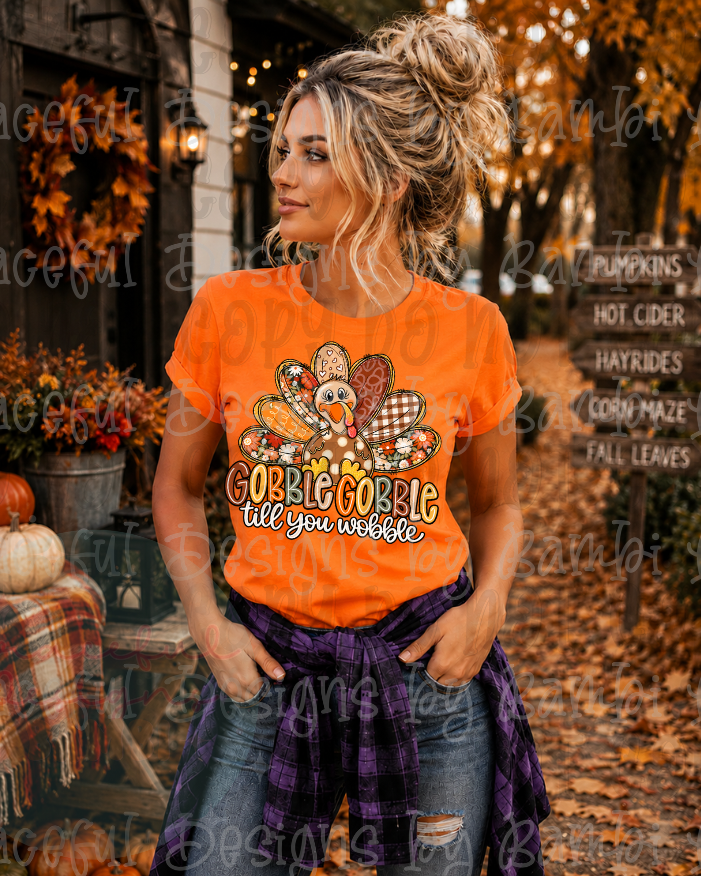 Faux Patchwork Gobble Gobble Turkey