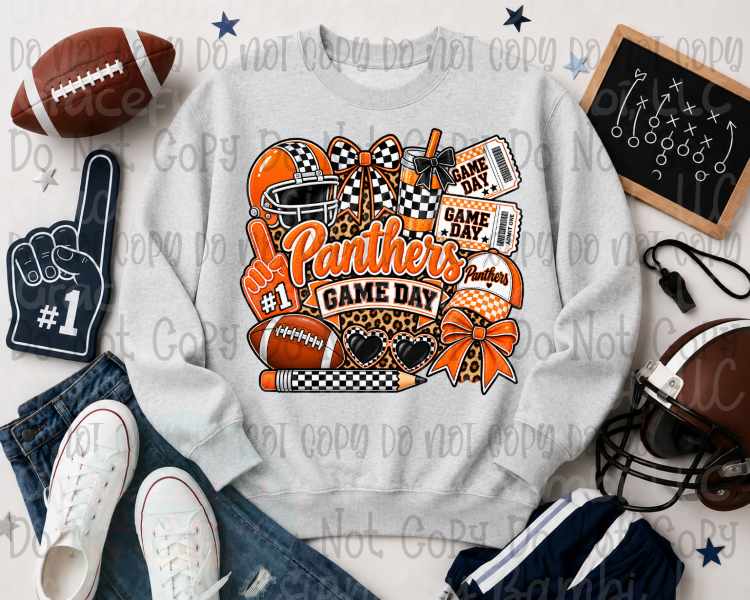Faux Puff Game Day Panthers