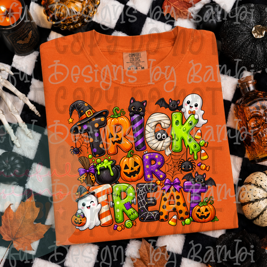 Faux Puff Trick or Treat Multipatterns