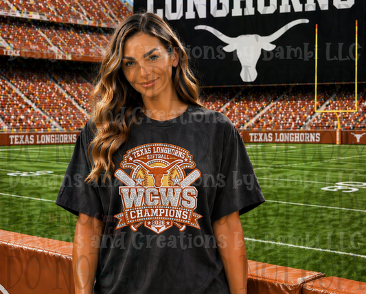 Faux Rhinestone WCWS Longhorns