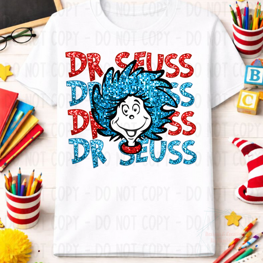 Faux Sequin Dr. Suess