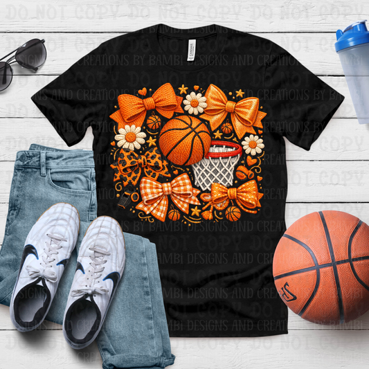 Faux Yarn Basketball Collage
