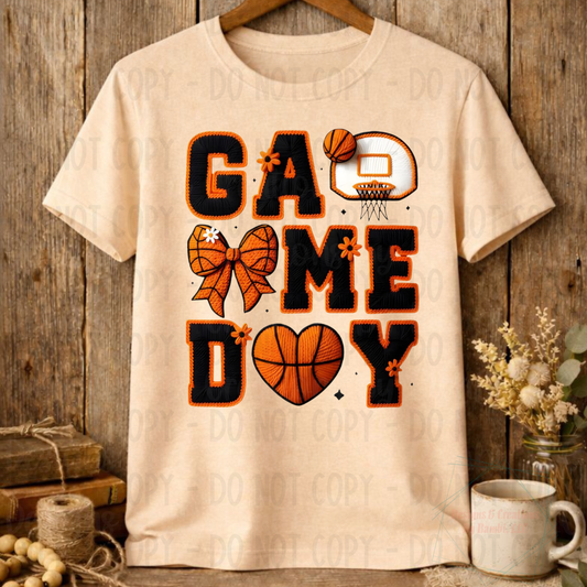 Faux Yarn Basketball Game Day with Goal