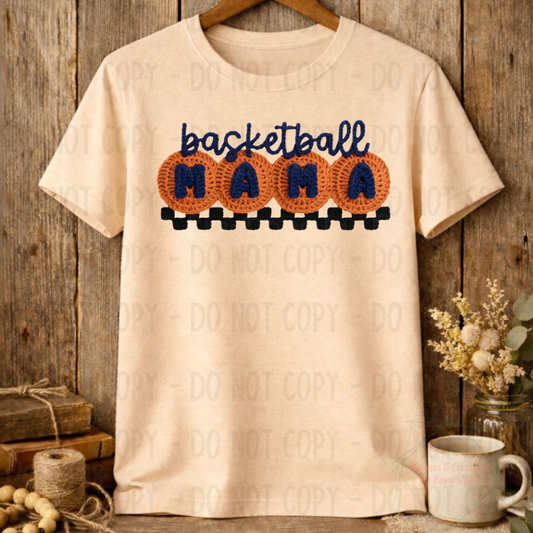 Faux Yarn Basketball Mama