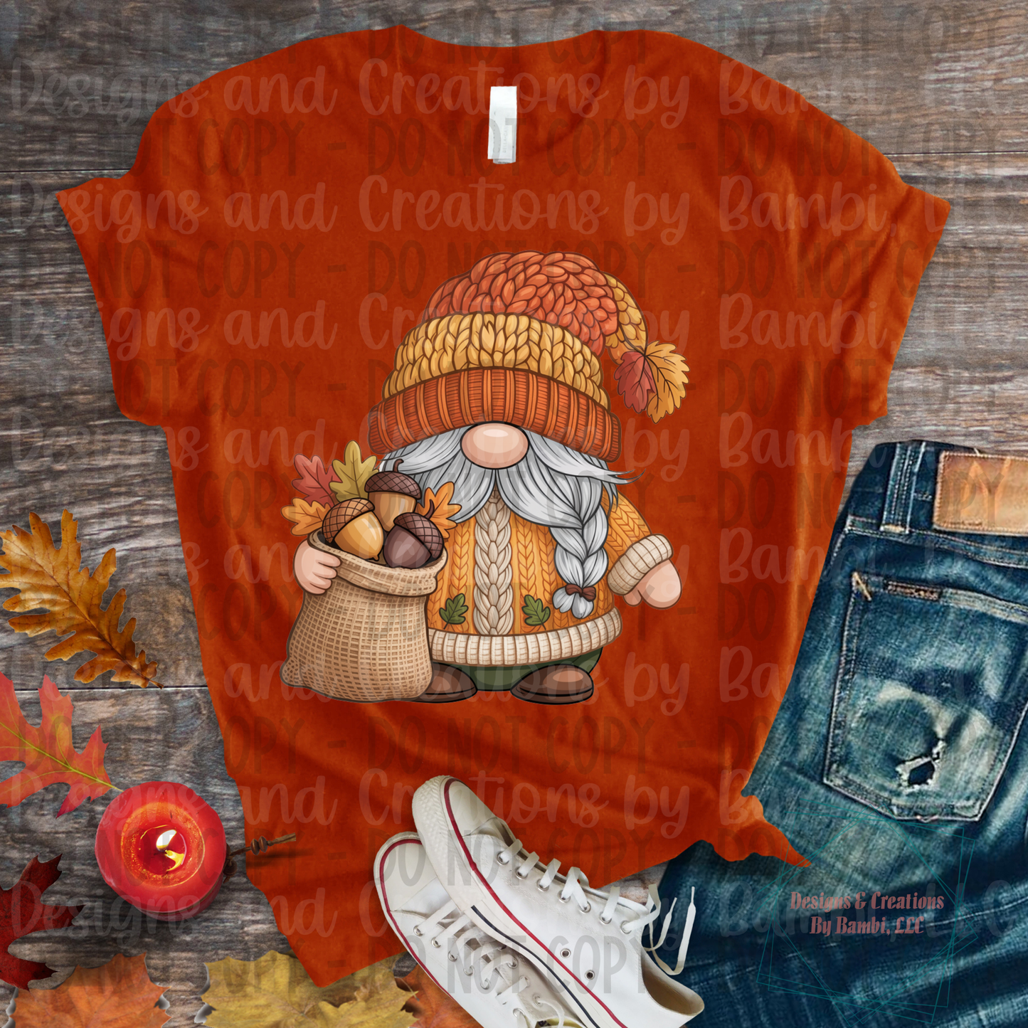 Faux Yarn Fall Gnome