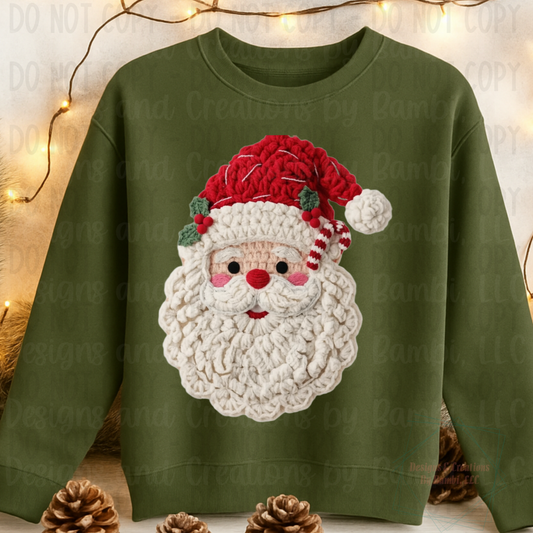 Faux Yarn Festive Santa with Red Hat