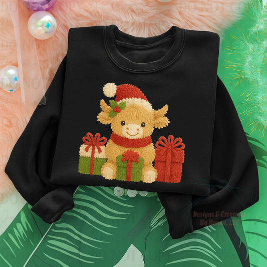Faux Yarn Highland Cow Version 3