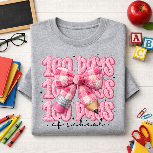 Faux Yarn Pink 100 Days of School