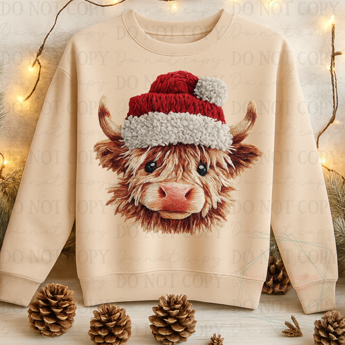 Faux Yarn Shaggy Cow