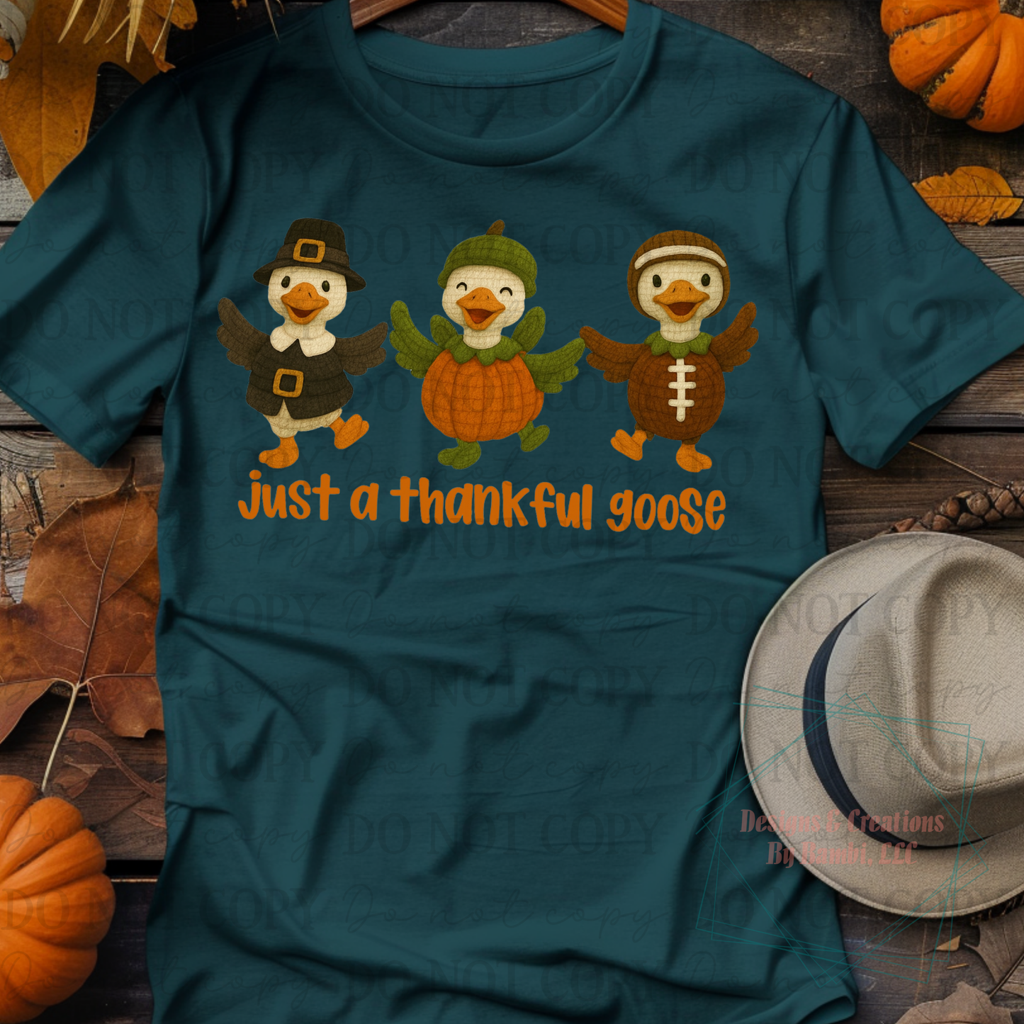 Faux Yarn Trio of Turkeys Fall Themed
