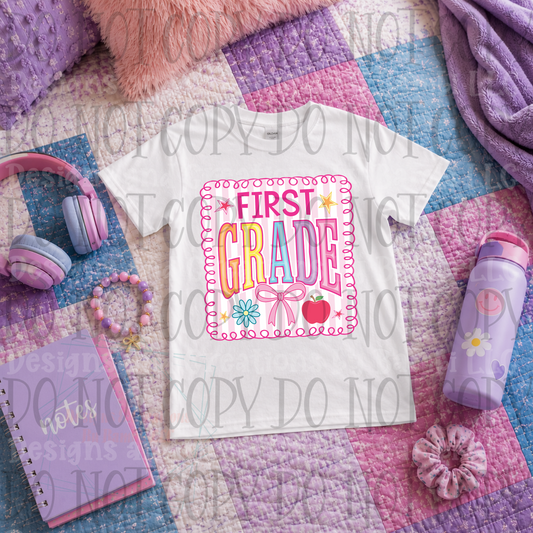Striped Back to School Grade Girls Collection