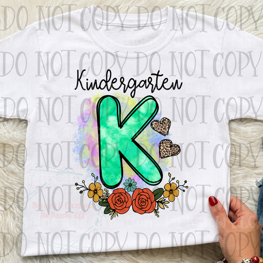 Floral K for Kindergarten