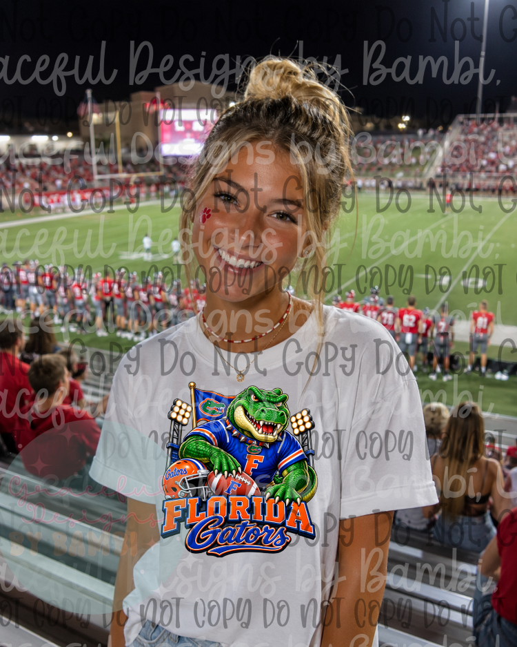 Faux Embroidery Football Mascot Collection