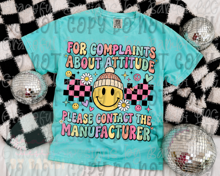 For Complaints Contact Manufacturer Girls