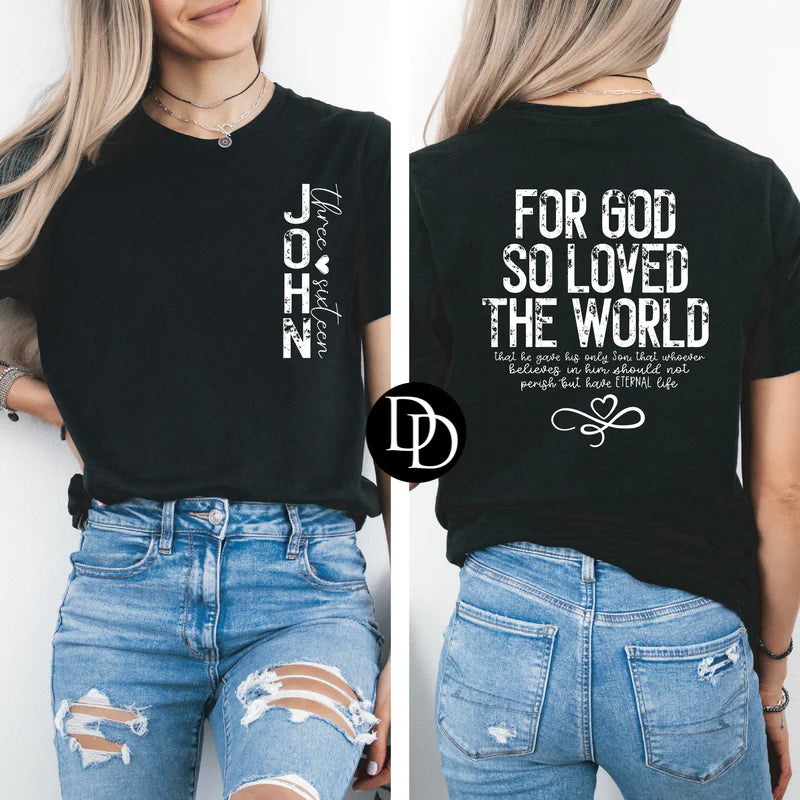 For GOD With Oversized Pocket (White Ink)