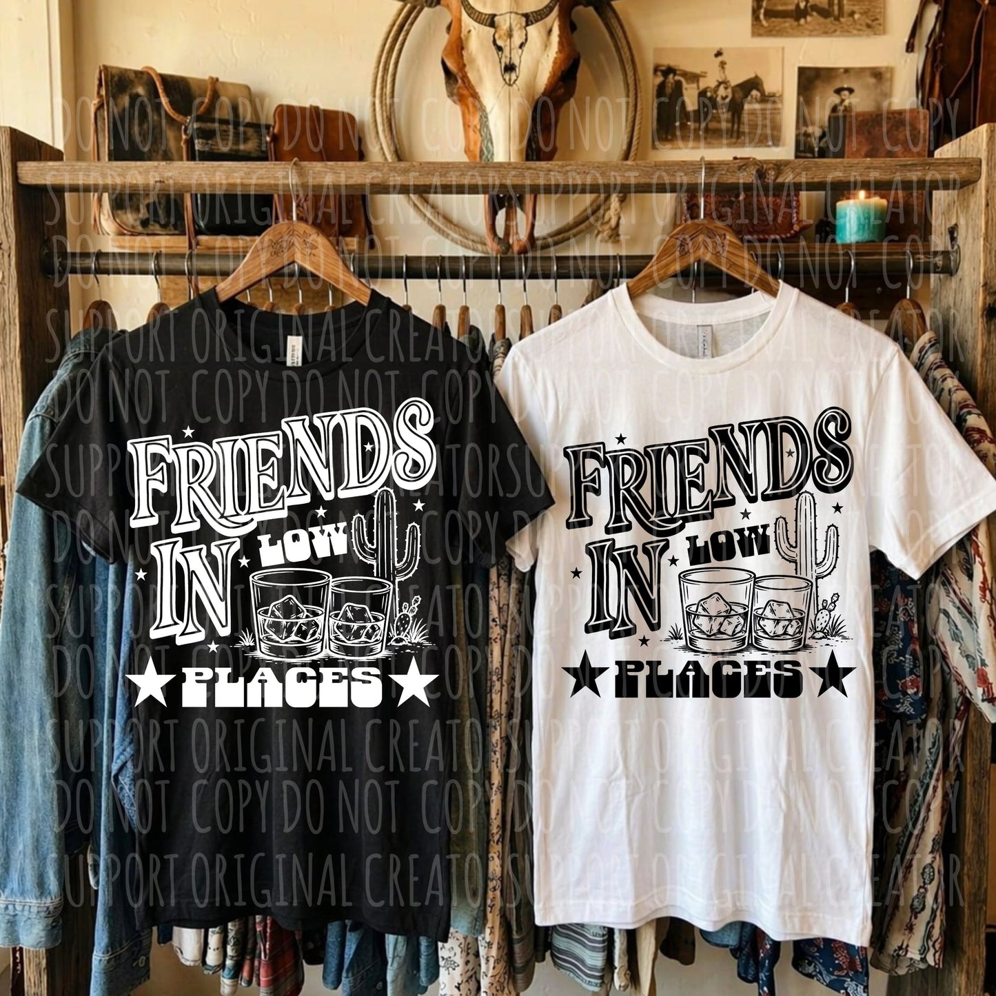 Friends In Low Places (Black Font)