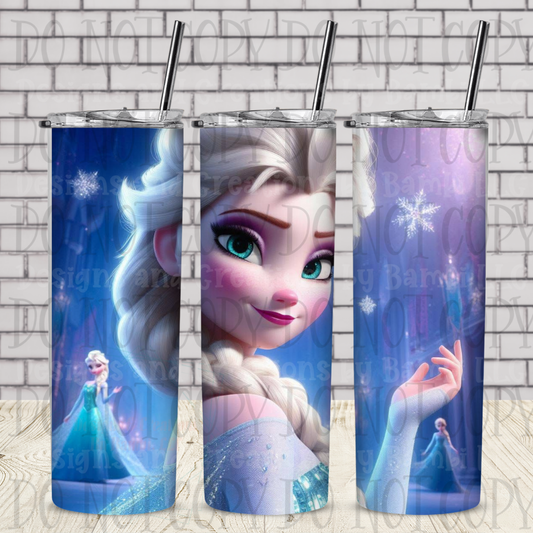 Frozen Elsa Version 1 20 oz Skinny Sublimation Tumbler