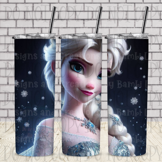 Frozen Elsa Version 2 20 oz Skinny Sublimation Tumbler