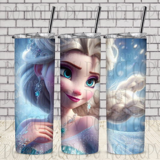 Frozen Elsa Version 3 20 oz Skinny Sublimation Tumbler