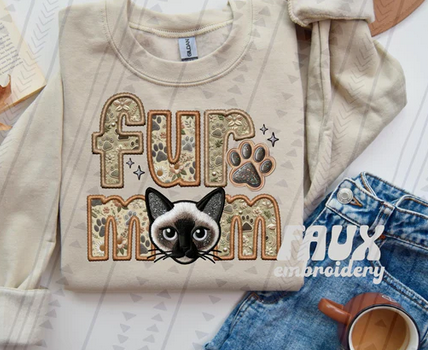 Fur Mom Faux Embroidery and Fabric Cat Breed Collection