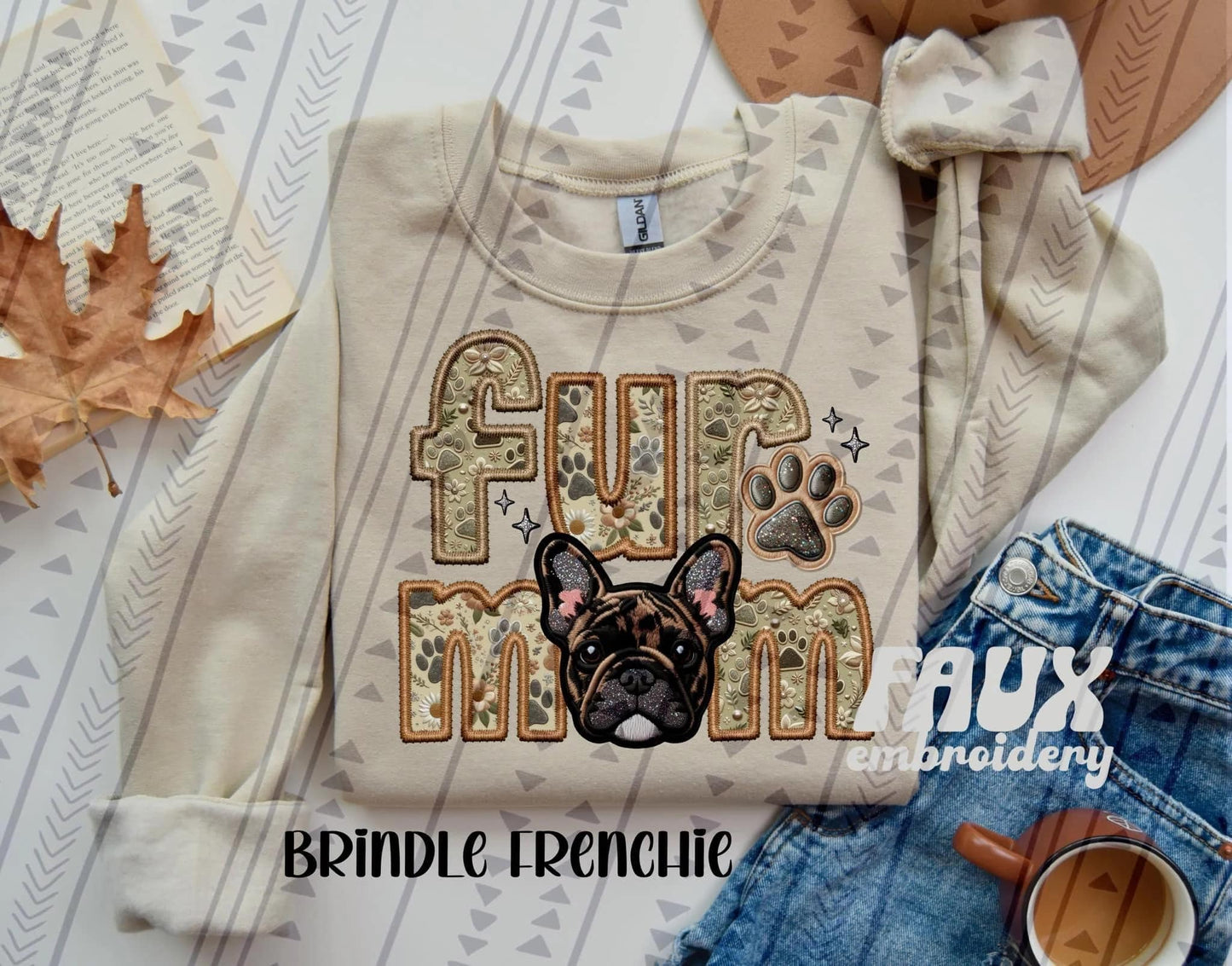 Fur Mom Faux Embroidery and Fabric Dog Breed Collection