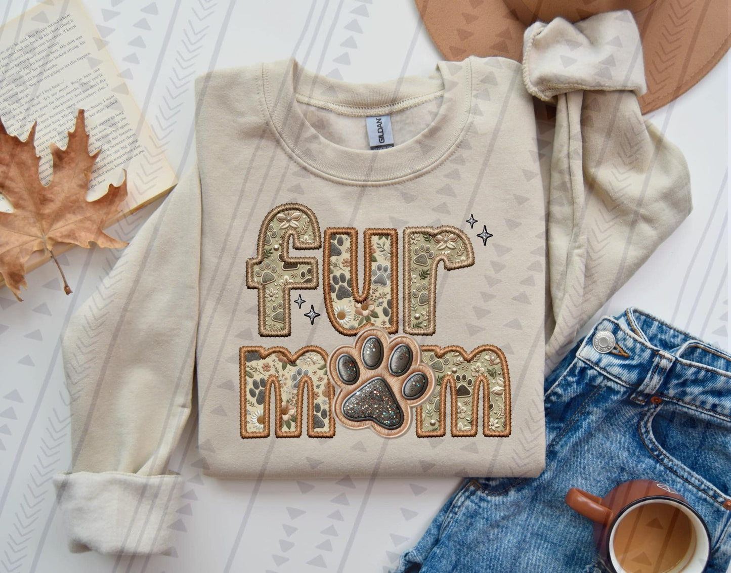 Fur Mom Faux Embroidery and Fabric Dog Breed Collection