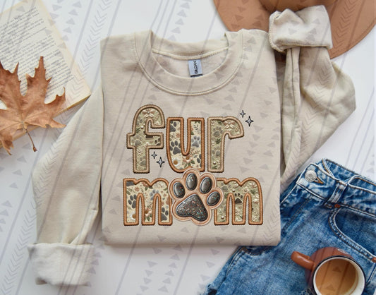 Fur Mom Faux Embroidery and Fabric Dog Breed Collection