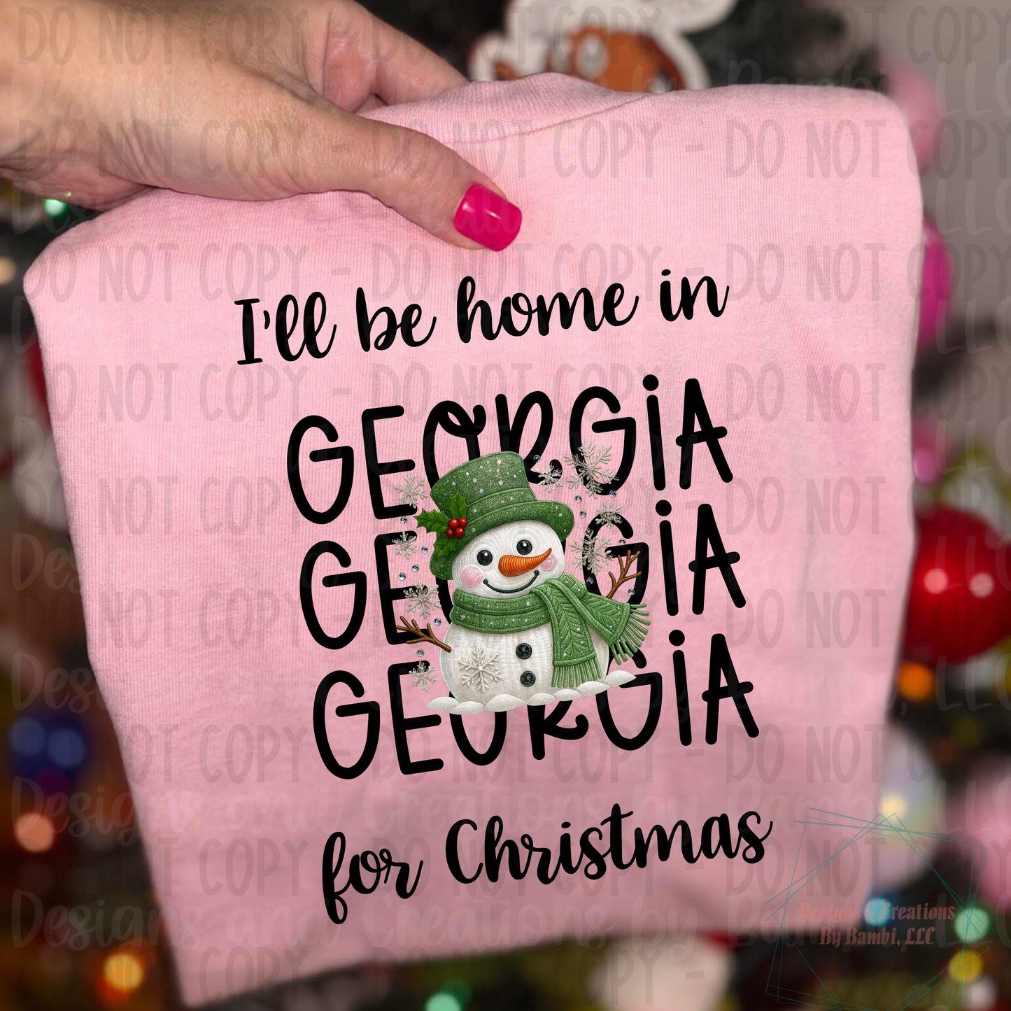 I'll Be Home in States Sage Snowman Black Font Digital Bundle