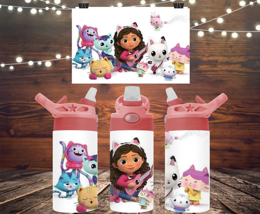 Gabbys Dollhouse 12oz Flip Top Sublimation Tumbler