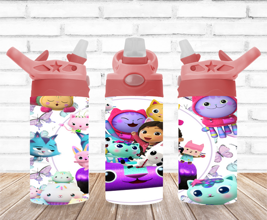 Gabby in Purple Car 12oz Flip Top Sublimation Tumbler