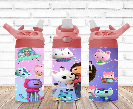 Gabby with Cakey 12oz Flip Top Sublimation Tumbler