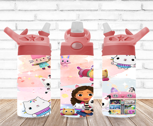 Gabby with All Her Friends 12oz Flip Top Sublimation Tumbler