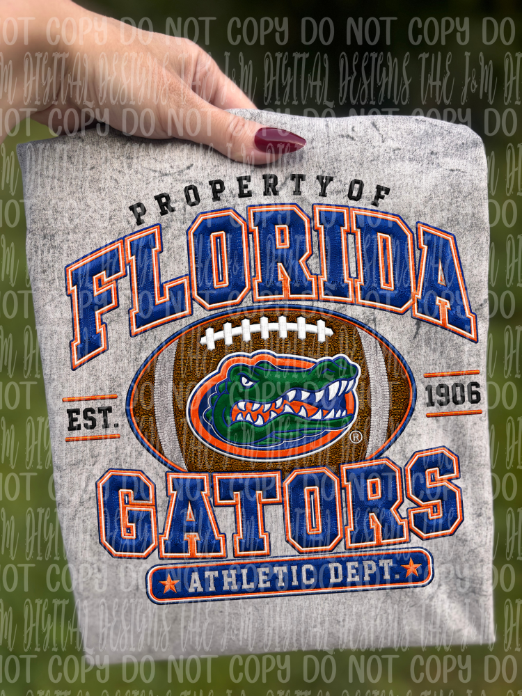 Faux Embroidery Property of College Collection