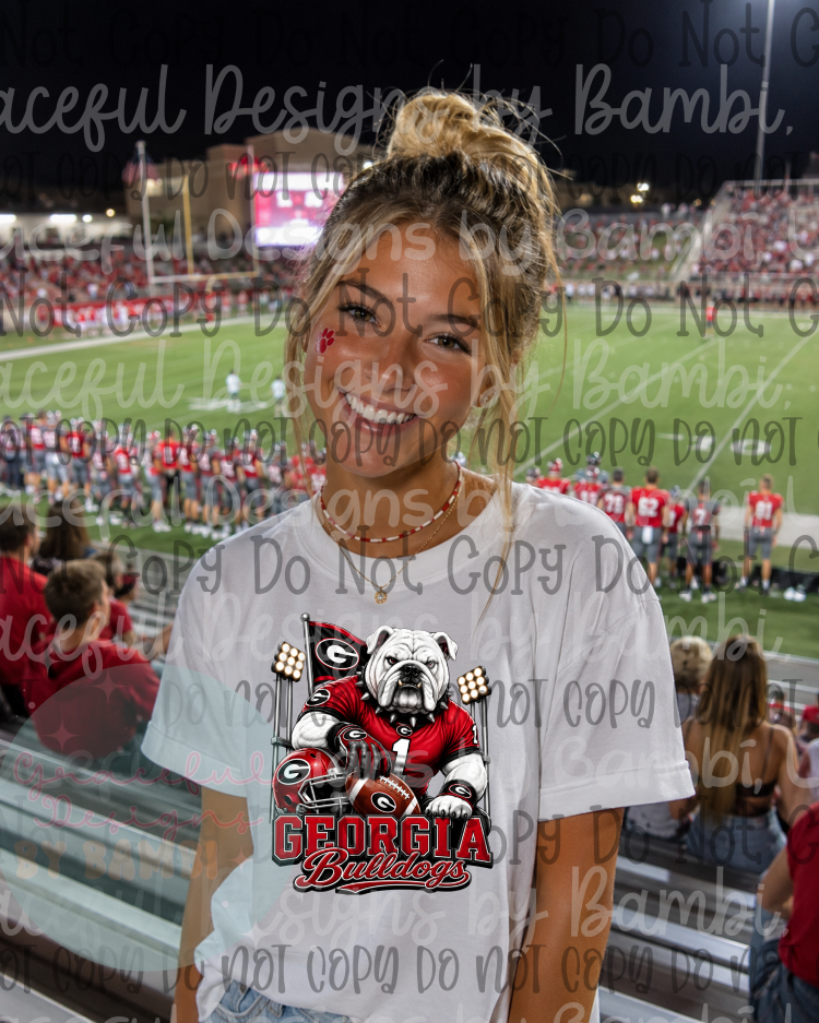 Faux Embroidery Football Mascot Collection