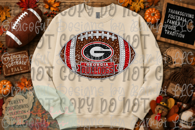 Faux Sequin Football Mascot Collection