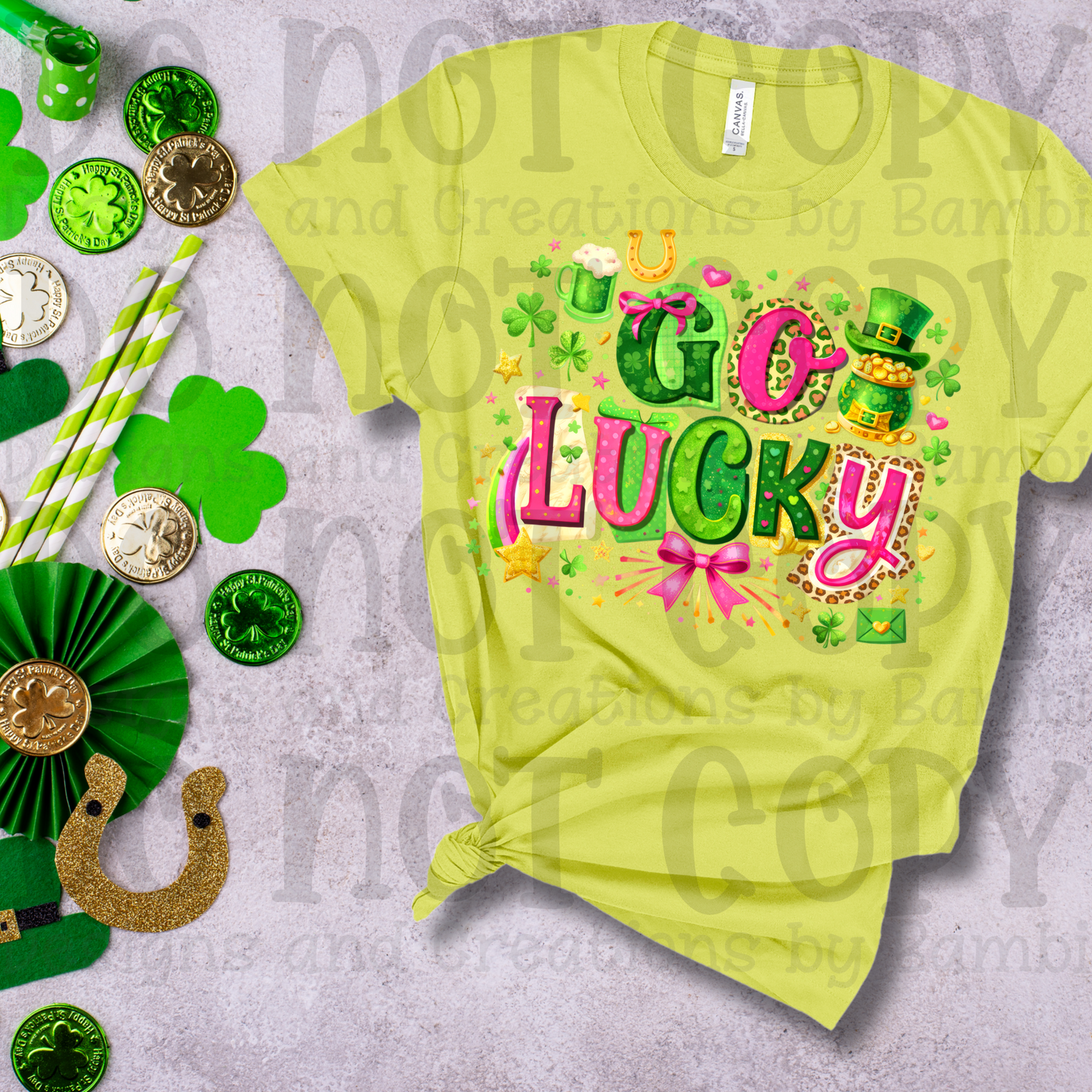 Go Lucky Pink and Green