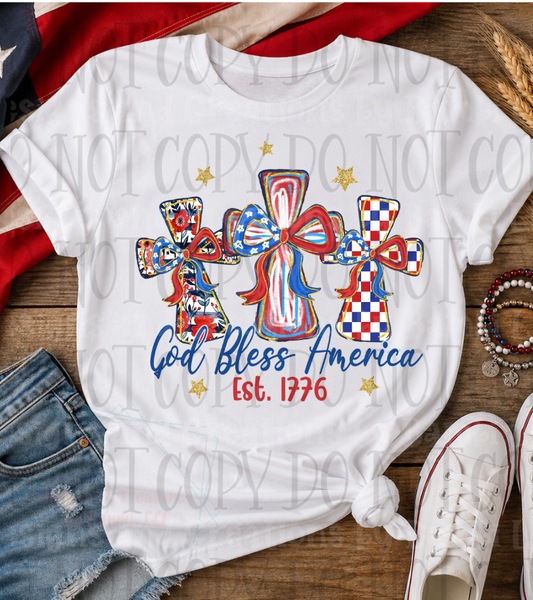 God Bless America Trio of Crosses