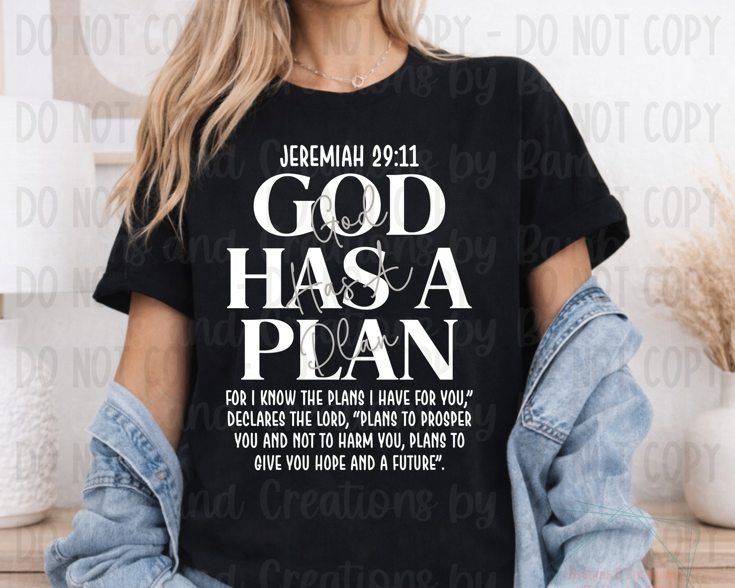 God Has A Plan White Font