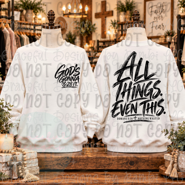 God's Gonna Black Font (Pocket/Back)