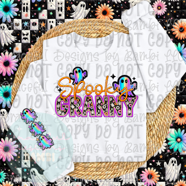 Faux Embroidered Spooky Title with Sleeve Collection