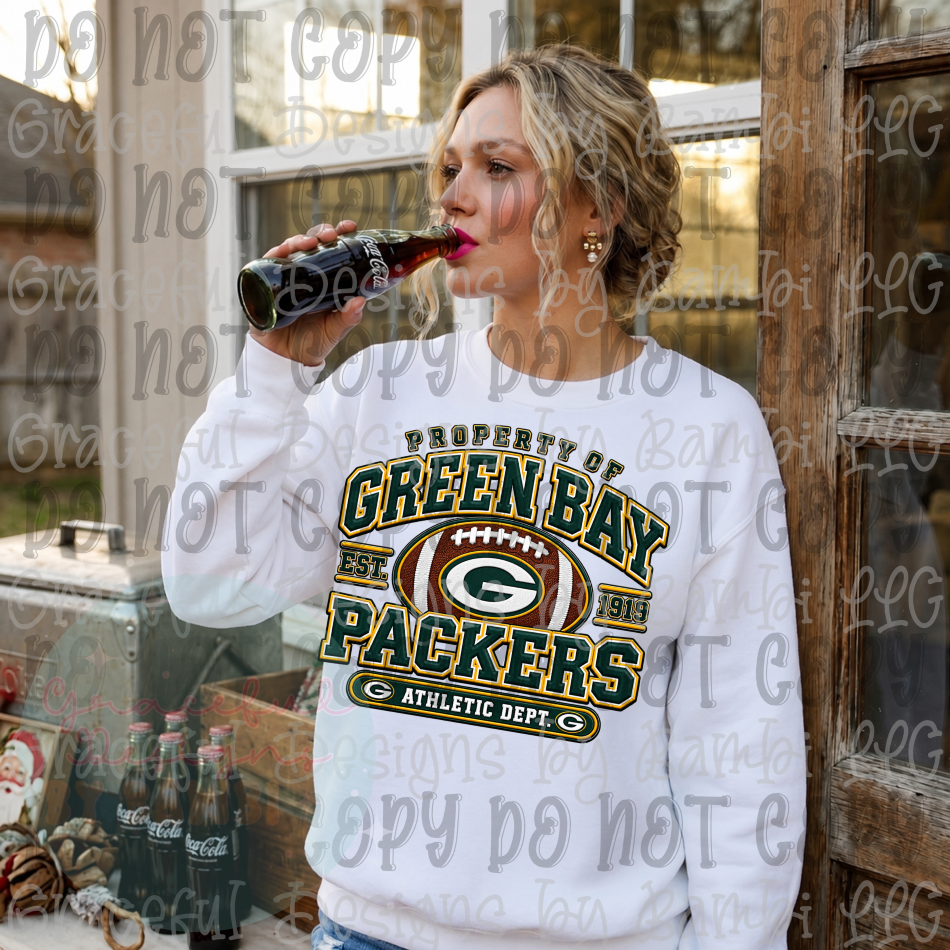 Faux Embroidery Property of Football Collection