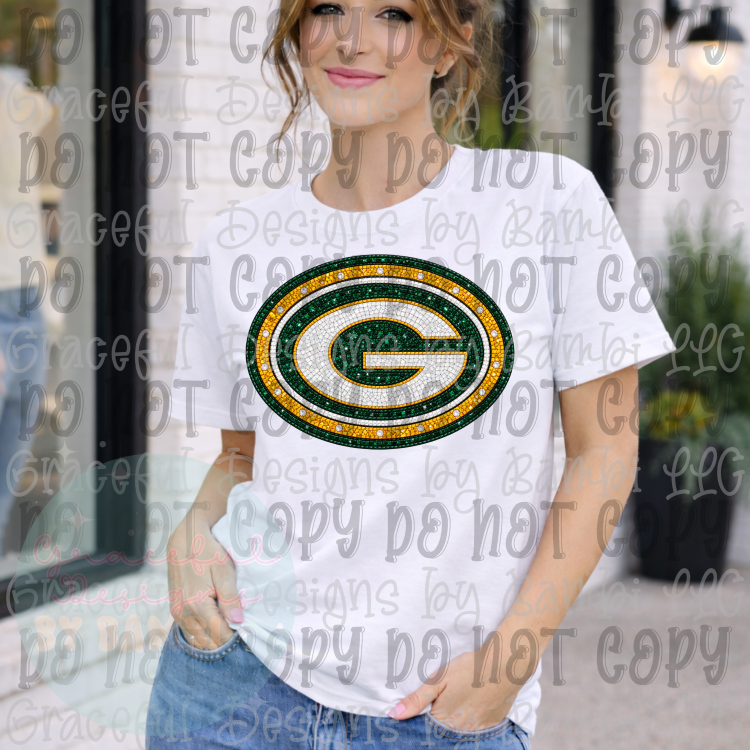 Faux Mosaic Logo Football Collections