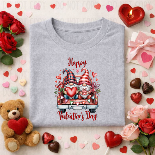 Happy Valentine's Day Gnomes In Truck